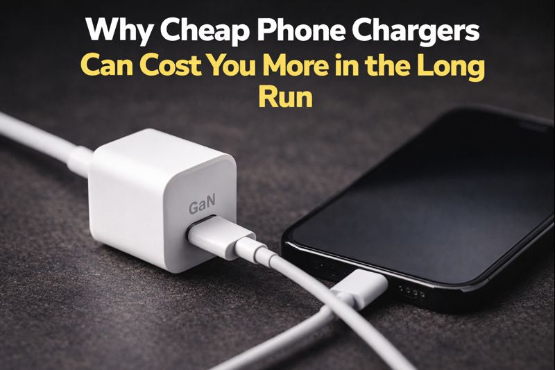 Safe, high-quality phone charger plugged into a smartphone for fast and reliable charging