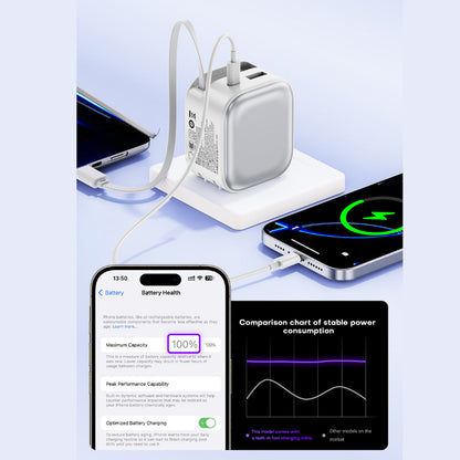 POWER LOOP Ultra-Fast 35W Retractable Wall Charger with retractable USB-C cable and dual charging ports comparison