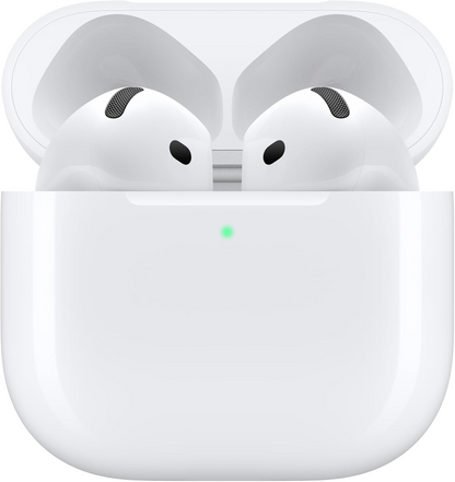 Apple AirPods 4 true wireless earbuds with USB-C charging case