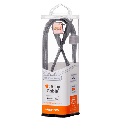 Ventev ChargeSync Alloy USB-C to Apple Lightning cable 4ft
