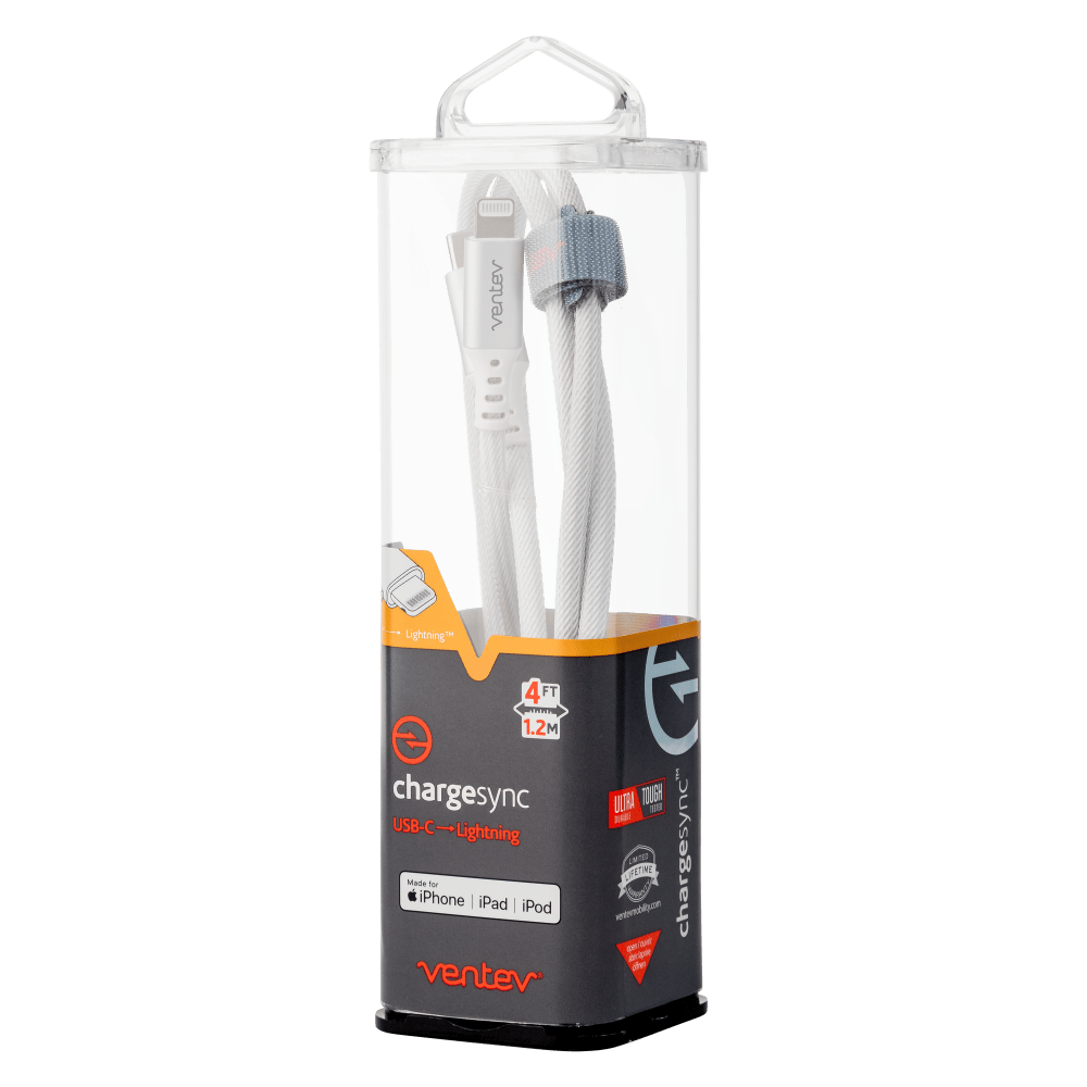 Ventev ChargeSync Alloy USB-C to Apple Lightning cable 4ft