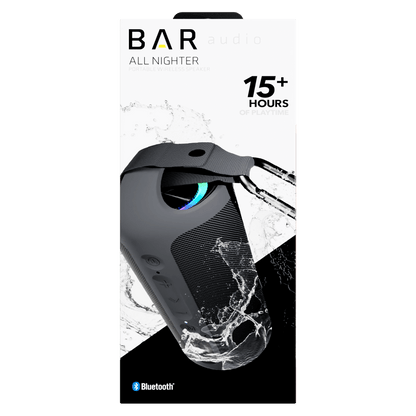 Bar Audio All Nighter Bluetooth Speaker packaging