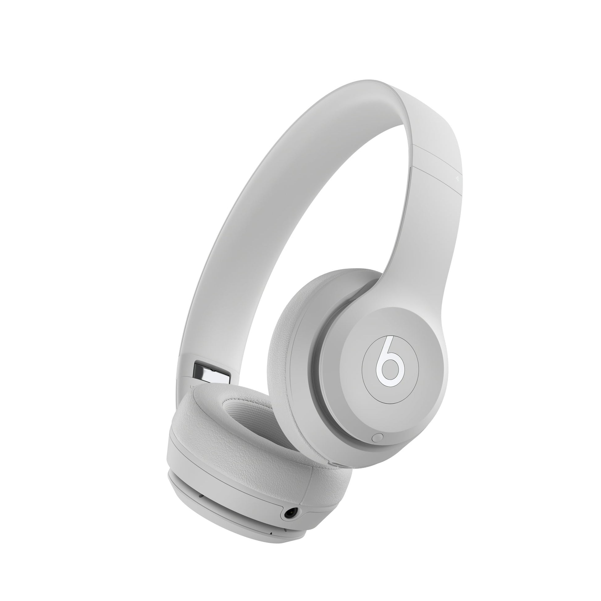 Beats Solo 4 Bluetooth wireless on-ear headphones in Matte Gray side view