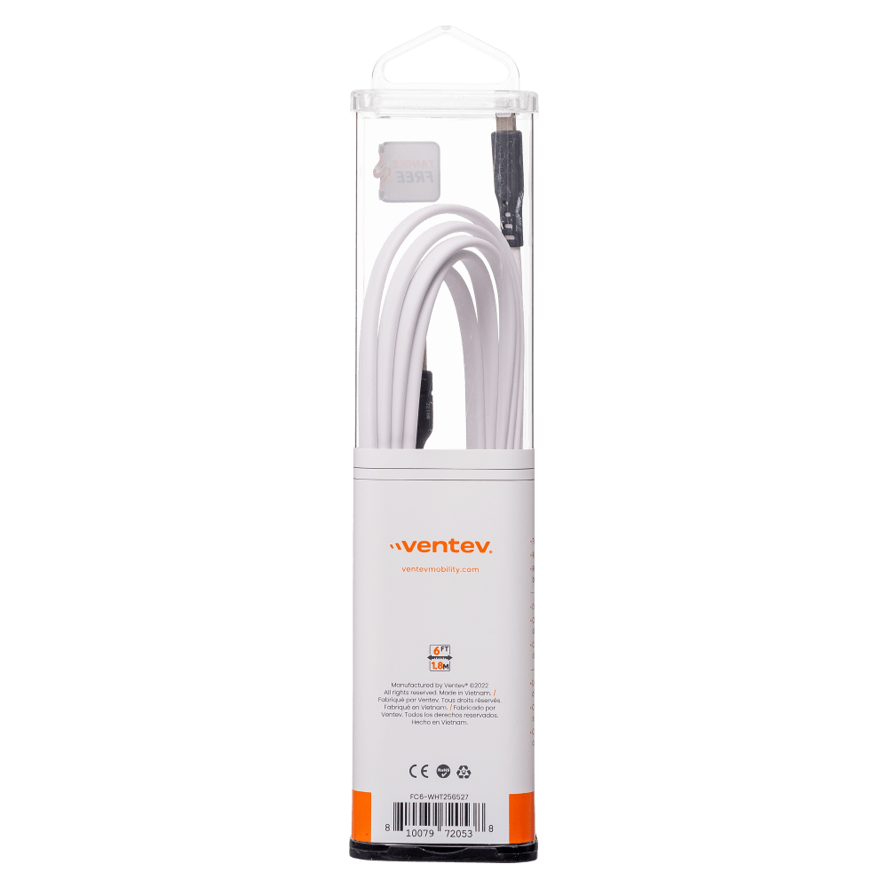 Ventev Chargesync Flat USB A to Apple Lightning Cable 6ft by Ventev 