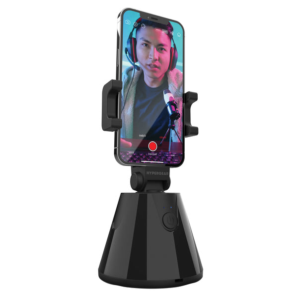 HyperGear HyperView AI auto-tracking universal phone mount, black