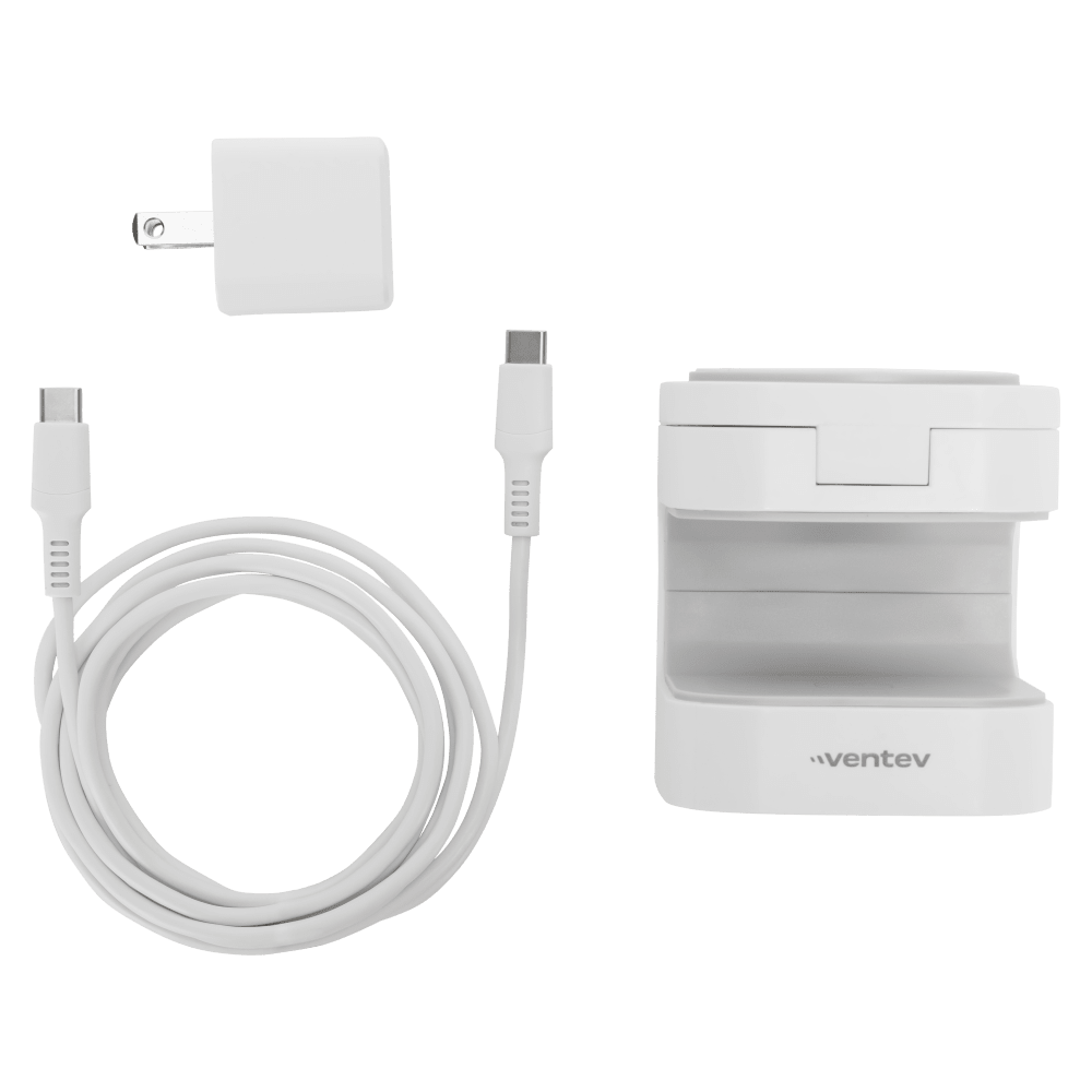 Ventev Qi2 15W 2-in-1 Wireless Charging Cube what comes in the box