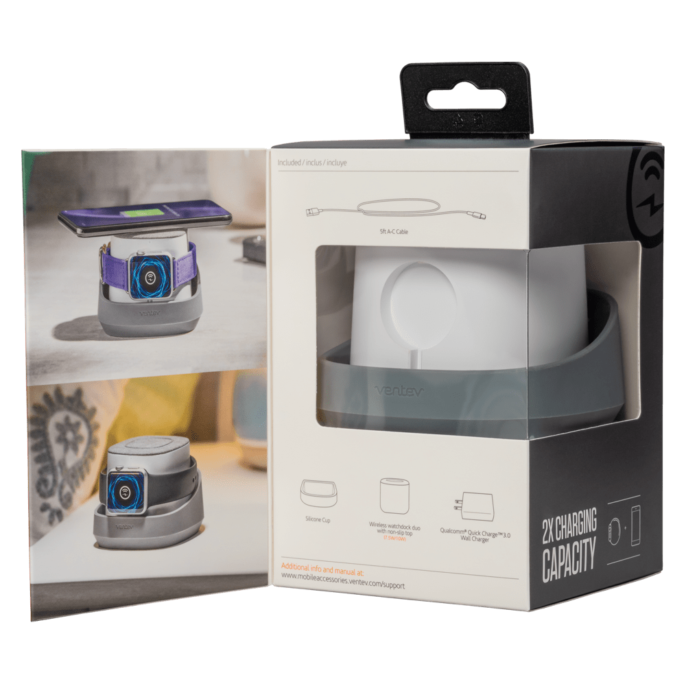 Ventev wireless watchdock duo 10W Gray, White by Ventev 