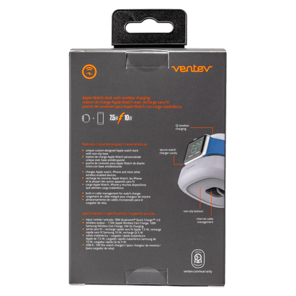 Ventev wireless watchdock duo 10W Gray, White by Ventev