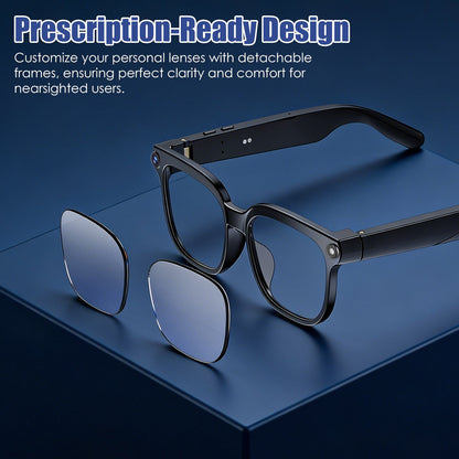 AI Smart Glasses with Hey Cyan voice assistant and dual-microphone ENC noise cancellation