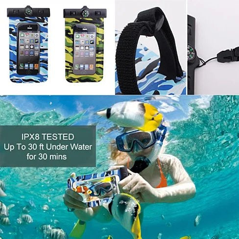 AQUA POUCH waterproof pouch floating in water showing buoyant material