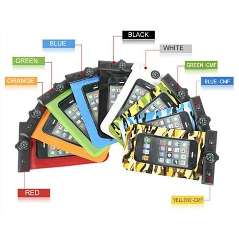 AQUA POUCH waterproof phone pouch with touch-screen window and camera cutout