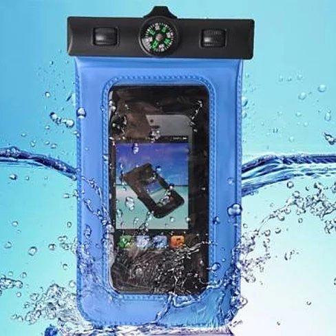 AQUA POUCH IPX8 certified waterproof pouch with neck lanyard attached