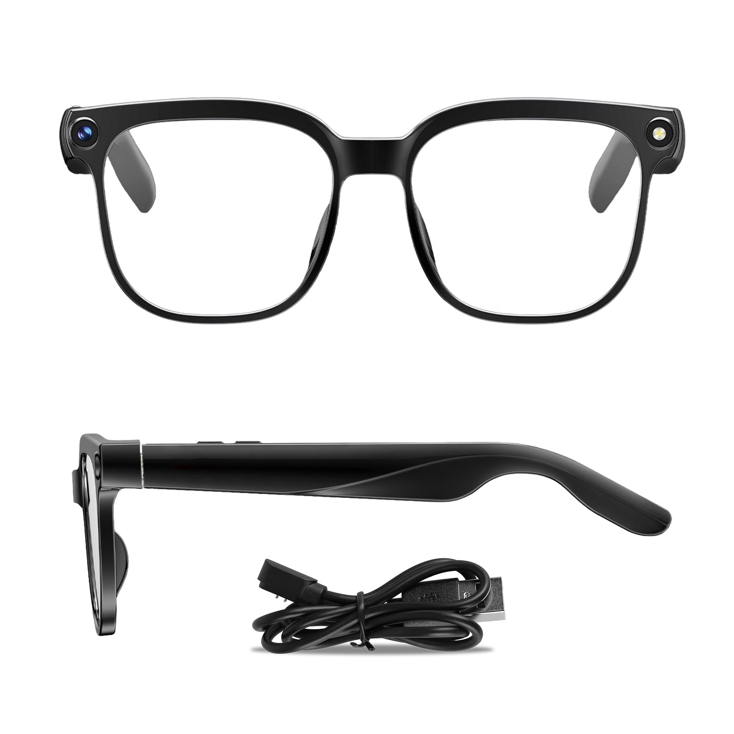AI Smart Glasses battery life and charging specifications – 7 hour playback