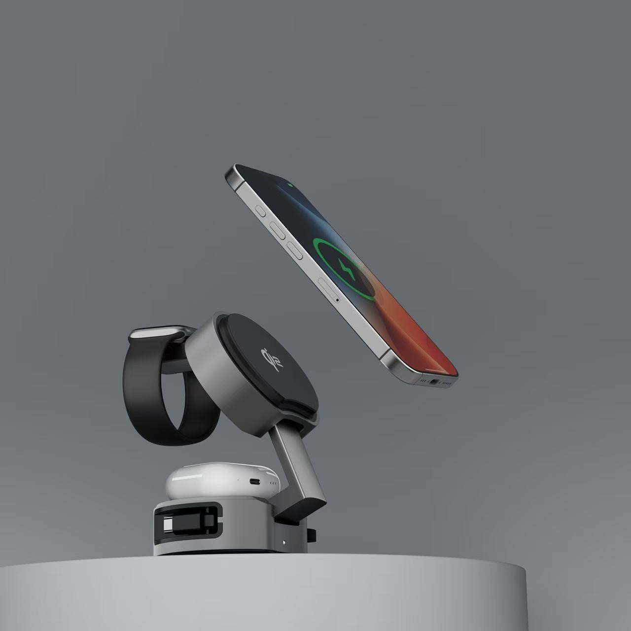 ApexCharge Station Qi2 15W Magnetic 3-in-1 wireless charger
