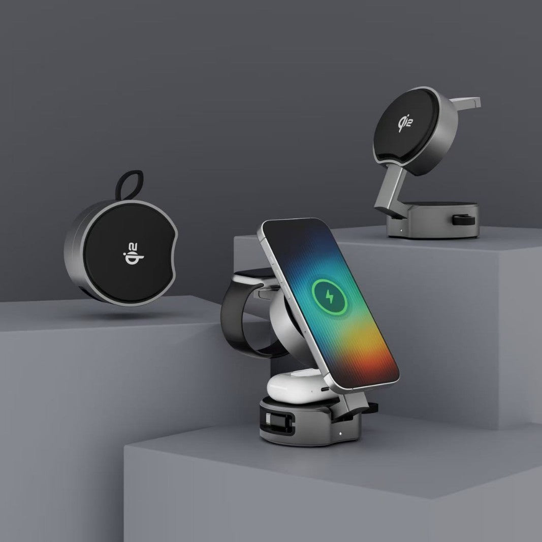 ApexCharge Station Qi2 15W Magnetic 3-in-1 wireless charger. 3 differant looks
